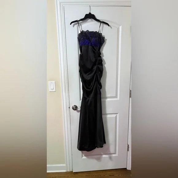 Blondie Nites | Dresses | Elegant Black And Purple Mermaid Dress | Poshmark